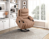 Sereno Brown Power Lift Chair with Massage, Heat, Charging Ports and Cup-holders by Homelegance at Eve Furniture