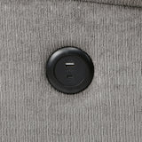 Sereno Gray Power Lift Chair with Massage, Heat, Charging Ports and Cup-holders by Homelegance at Eve Furniture