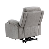 Sereno Gray Power Lift Chair with Massage, Heat, Charging Ports and Cup-holders by Homelegance at Eve Furniture