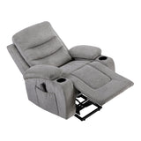 Sereno Gray Power Lift Chair with Massage, Heat, Charging Ports and Cup-holders by Homelegance at Eve Furniture