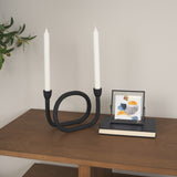Serpens Black Metal Large Candleholder by Mercana at Eve Furniture