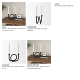 Serpens Black Metal Large Candleholder by Mercana at Eve Furniture