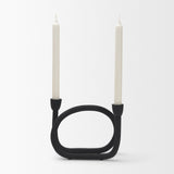 Serpens Black Metal Large Candleholder by Mercana at Eve Furniture
