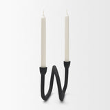 Serpens Black Metal Large Candleholder by Mercana at Eve Furniture