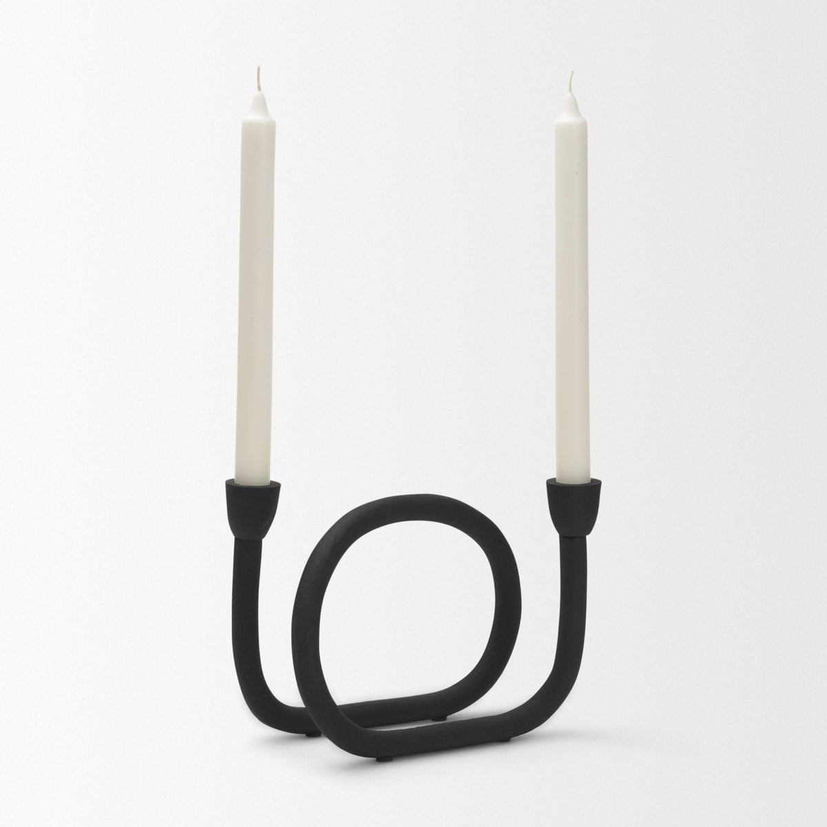 Serpens Black Metal Large Candleholder by Mercana at Eve Furniture