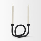 Serpens Black Metal Large Candleholder by Mercana at Eve Furniture