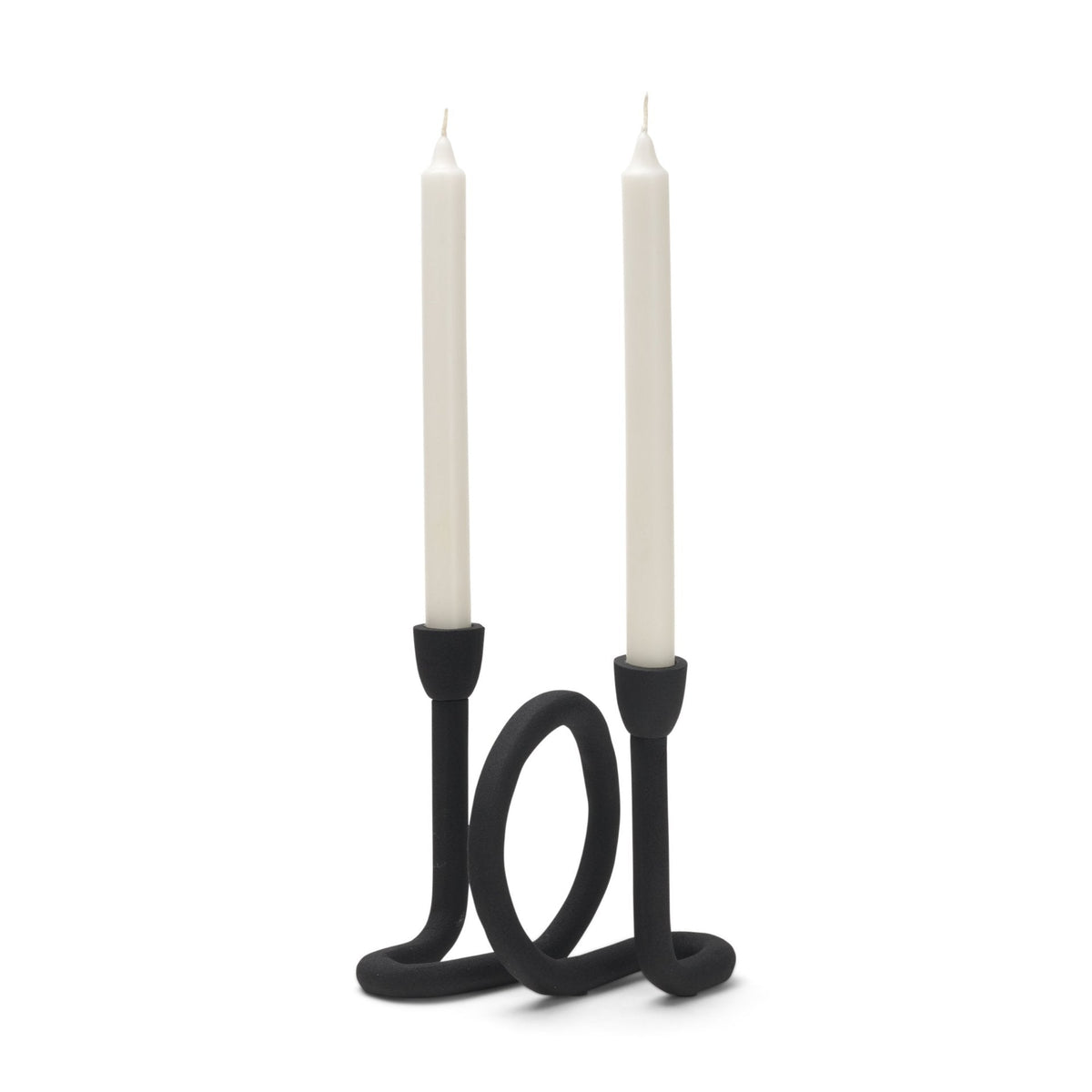 Serpens Black Metal Narrow Candle Holder by Mercana at Eve Furniture