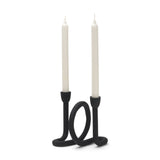 Serpens Black Metal Narrow Candle Holder by Mercana at Eve Furniture
