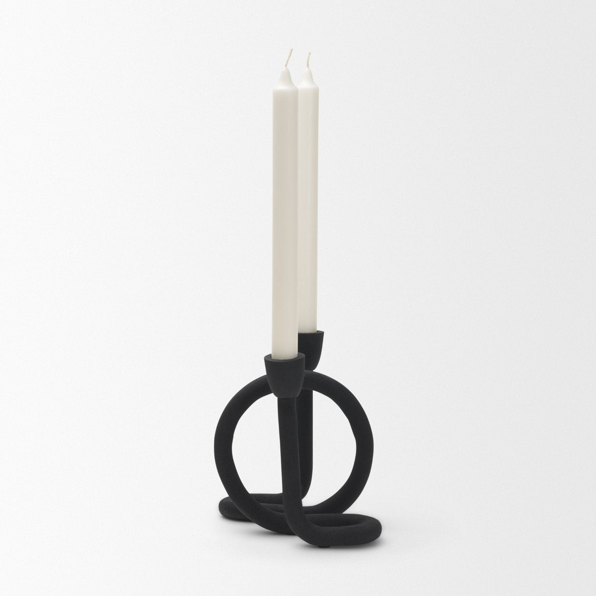 Serpens Black Metal Narrow Candle Holder by Mercana at Eve Furniture