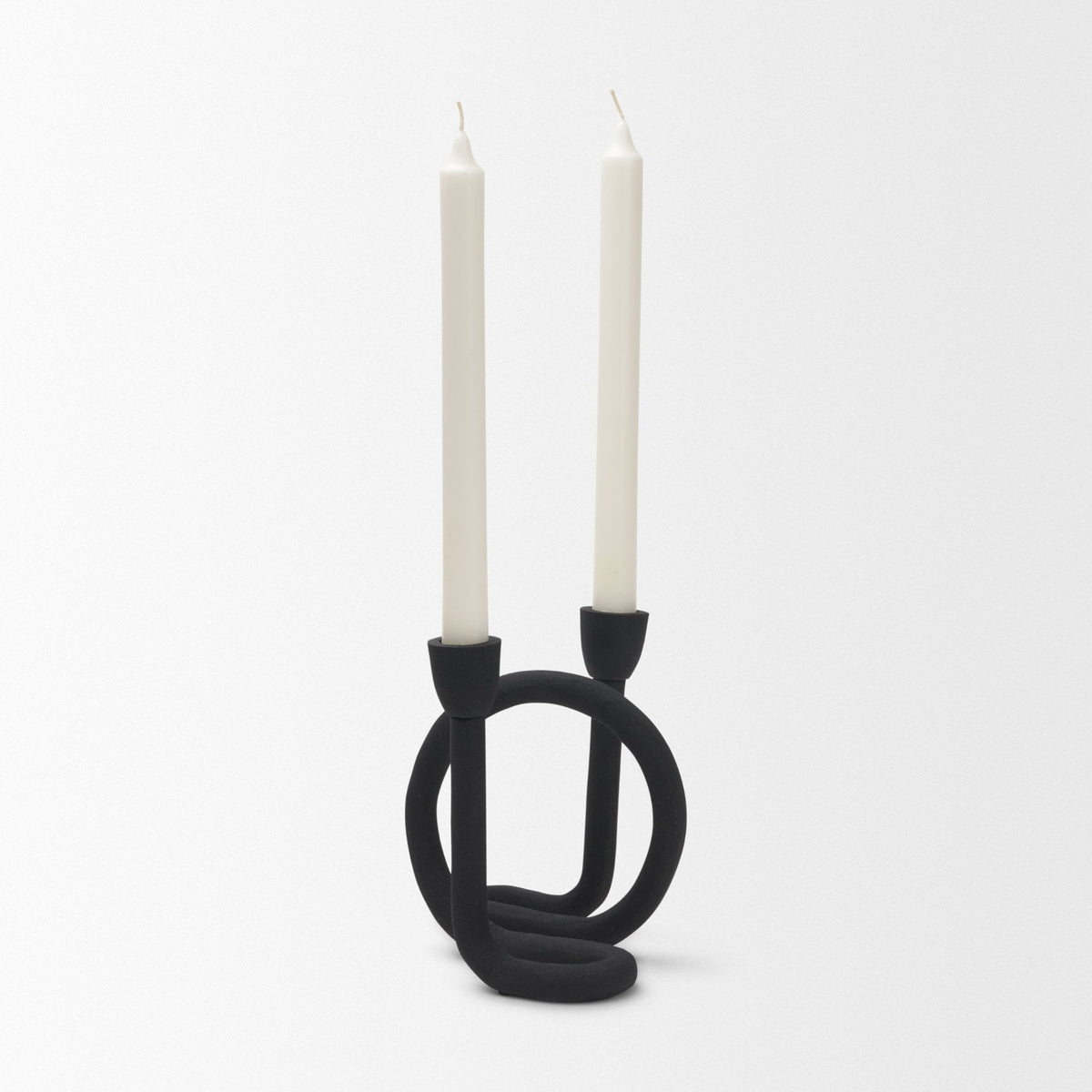 Serpens Black Metal Narrow Candle Holder by Mercana at Eve Furniture