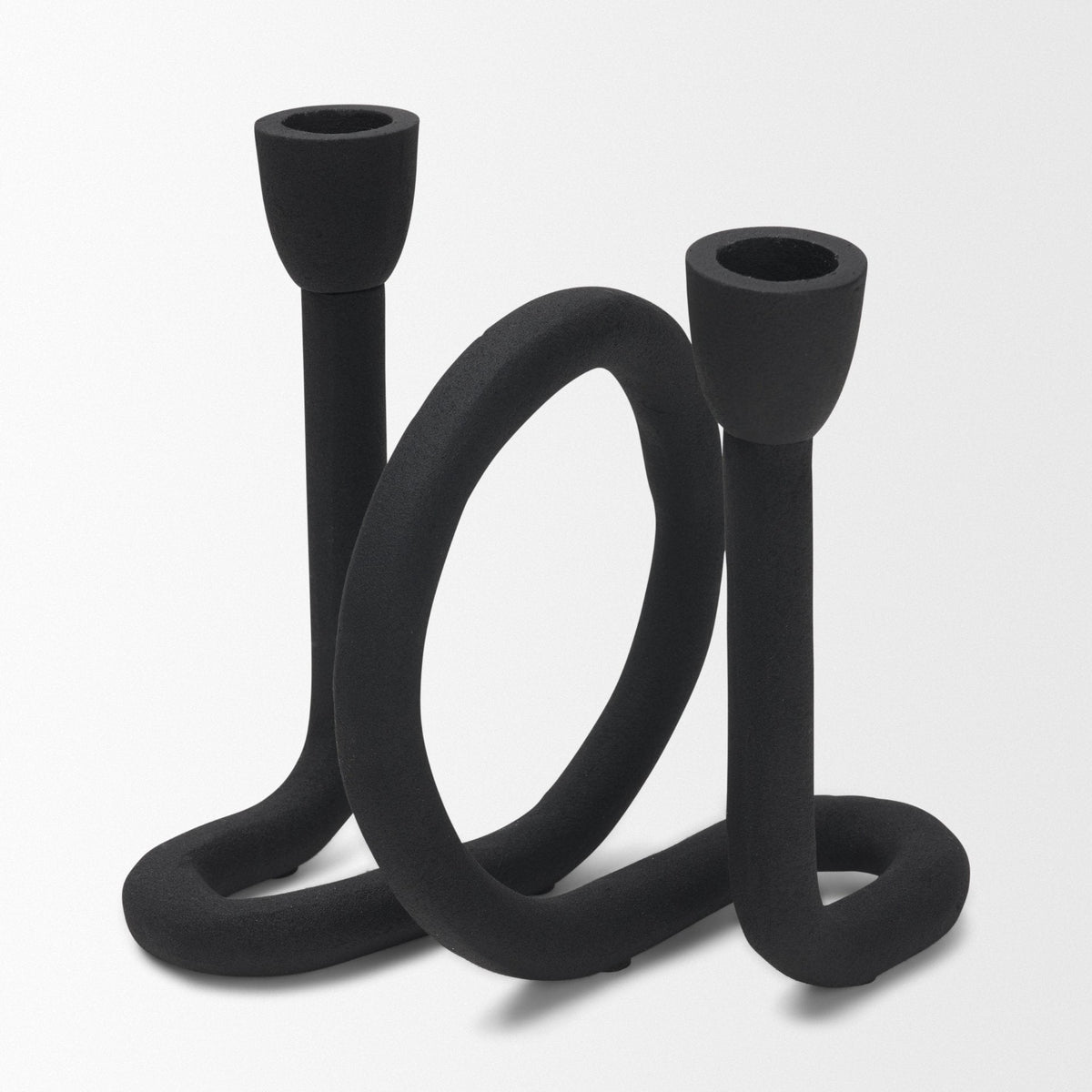 Serpens Black Metal Narrow Candle Holder by Mercana at Eve Furniture