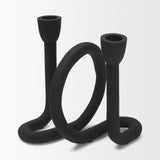 Serpens Black Metal Narrow Candle Holder by Mercana at Eve Furniture