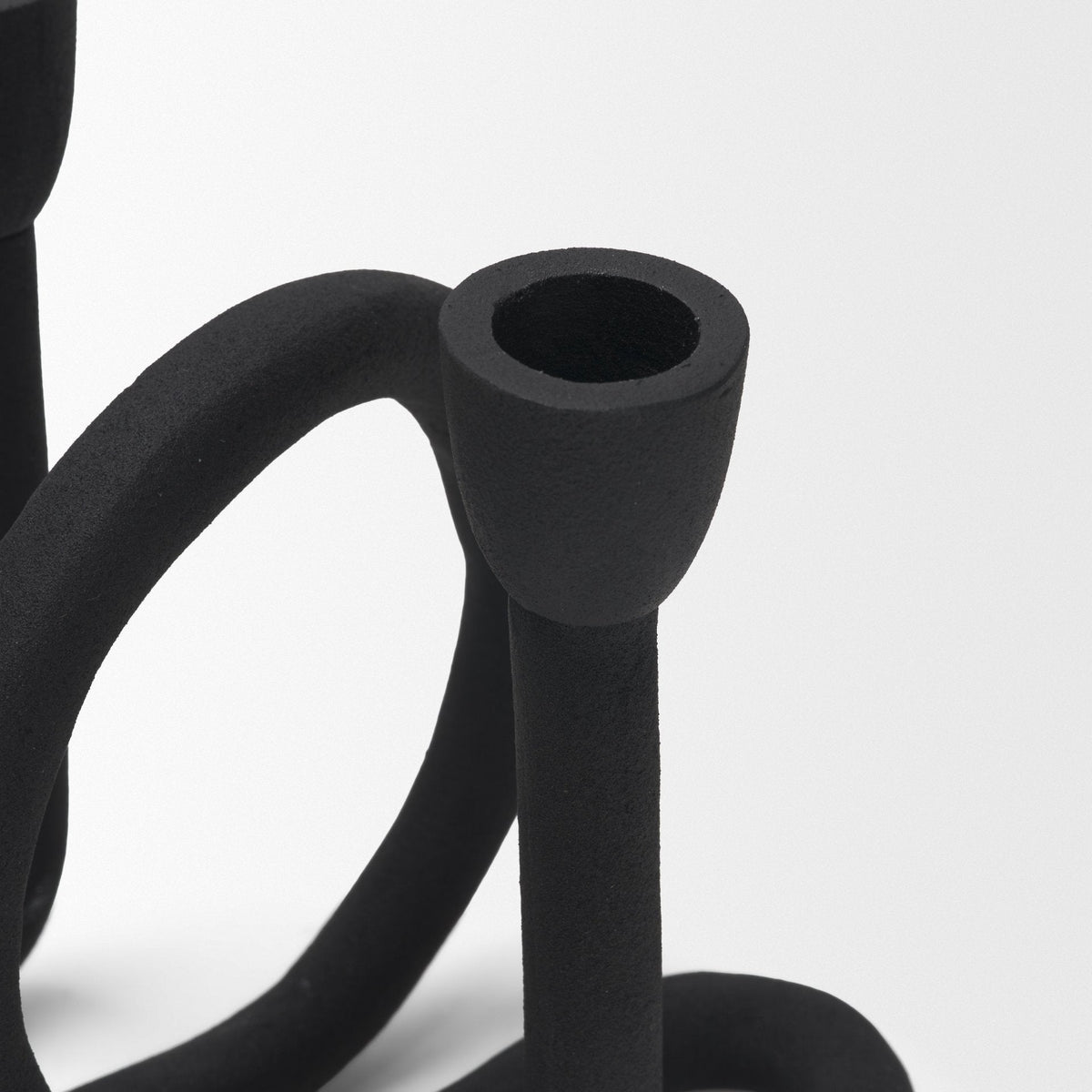 Serpens Black Metal Narrow Candle Holder by Mercana at Eve Furniture