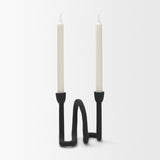 Serpens Black Metal Narrow Candle Holder by Mercana at Eve Furniture