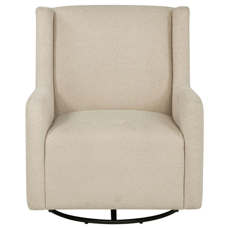 Serra Sandy Beige Boucle Swivel Glider Recliner by Coaster at Eve Furniture