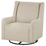 Serra Sandy Beige Boucle Swivel Glider Recliner by Coaster at Eve Furniture