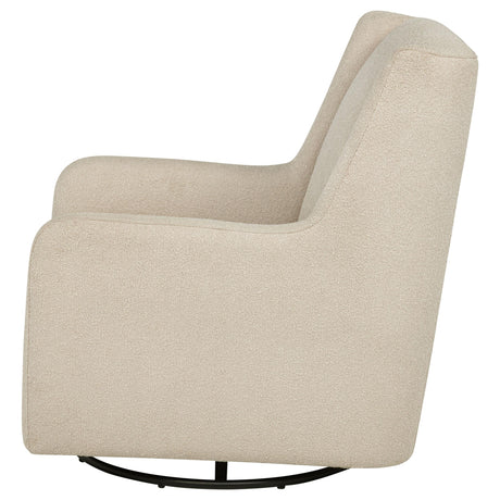 Serra Sandy Beige Boucle Swivel Glider Recliner by Coaster at Eve Furniture