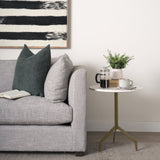 Serre Marble Top 3 Prong Gold Metal Base End Table by Mercana at Eve Furniture