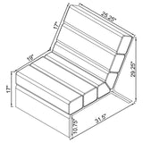 Serreta Ivory Boucle Upholstered Armless Accent Chair with Clear Acrylic Frame by Coaster at Eve Furniture