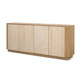 Serrin Solid Wood w/ Travertine 4 Door Closed Sideboard by Mercana at Eve Furniture