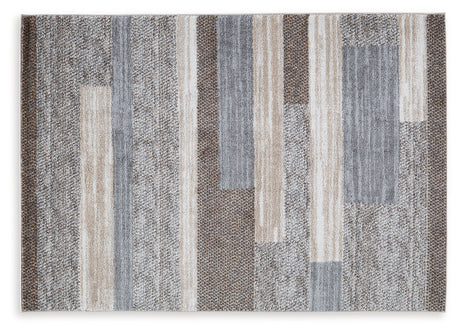 Sethburn Cream/Brown/Gray Medium Rug by Ashley at Eve Furniture