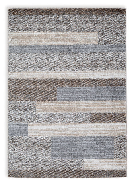 Sethburn Cream/Brown/Gray Medium Rug by Ashley at Eve Furniture
