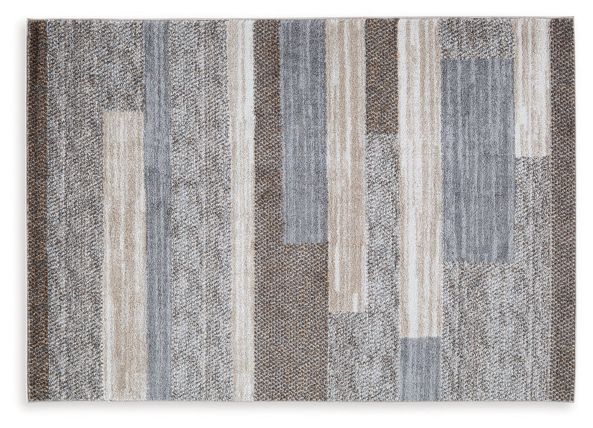 Sethburn Cream/Brown/Gray Medium Rug by ASHLEY FURNITURE at Eve Furniture