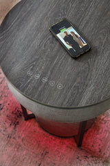 Sethlen Gray/Black Accent Table