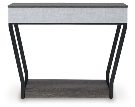 Sethlen Gray/Black Console Sofa Table