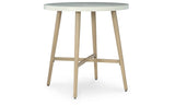 Seton Creek Beige Outdoor Bar Table by Ashley at Eve Furniture