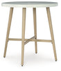 Seton Creek Beige Outdoor Bar Table by Ashley at Eve Furniture