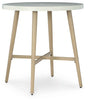 Seton Creek Beige Outdoor Bar Table by Ashley at Eve Furniture