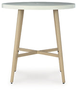 Seton Creek Beige Outdoor Bar Table