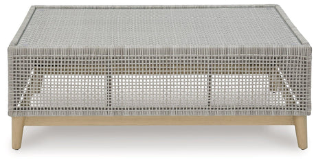 Seton Creek Gray Outdoor Coffee Table by Ashley at Eve Furniture