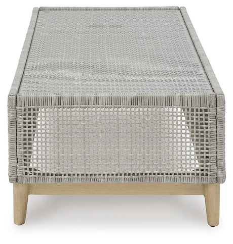 Seton Creek Gray Outdoor Coffee Table by Ashley at Eve Furniture