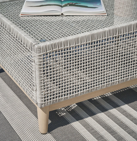 Seton Creek Gray Outdoor Coffee Table by Ashley at Eve Furniture