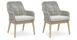 Seton Creek Gray Outdoor Dining Arm Chair by Ashley at Eve Furniture