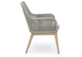 Seton Creek Gray Outdoor Dining Arm Chair by Ashley at Eve Furniture