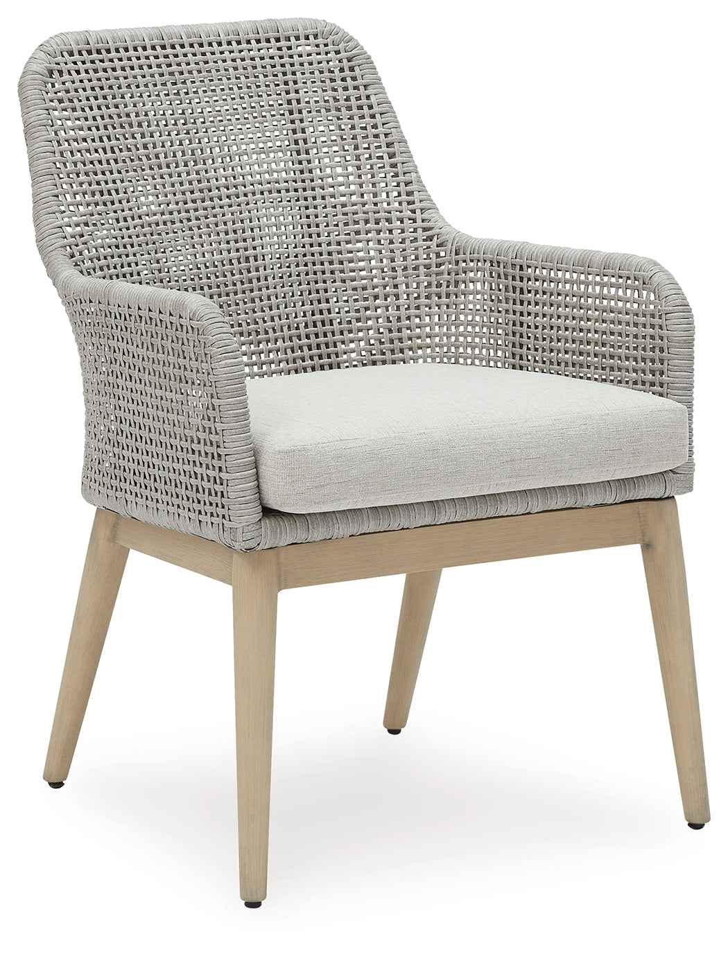 Seton Creek Gray Outdoor Dining Arm Chair by Ashley at Eve Furniture
