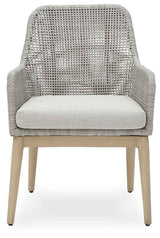 Seton Creek Gray Outdoor Dining Arm Chair by Ashley at Eve Furniture