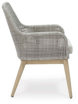 Seton Creek Gray Outdoor Dining Arm Chair by Ashley at Eve Furniture