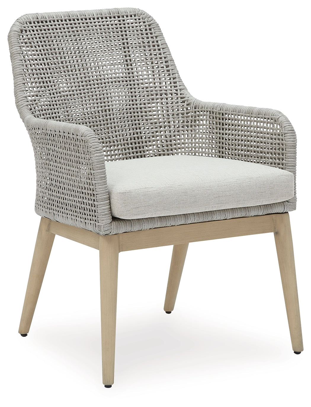 Seton Creek Gray Outdoor Dining Arm Chair