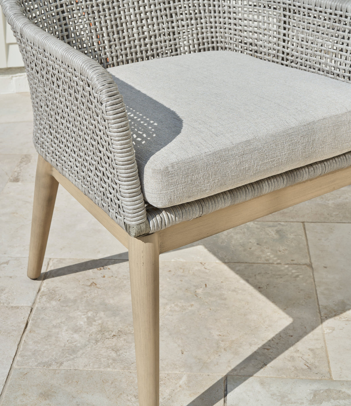 Seton Creek Gray Outdoor Dining Arm Chair