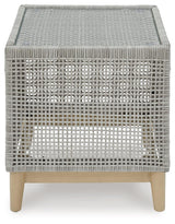 Seton Creek Gray Outdoor End Table by Ashley at Eve Furniture