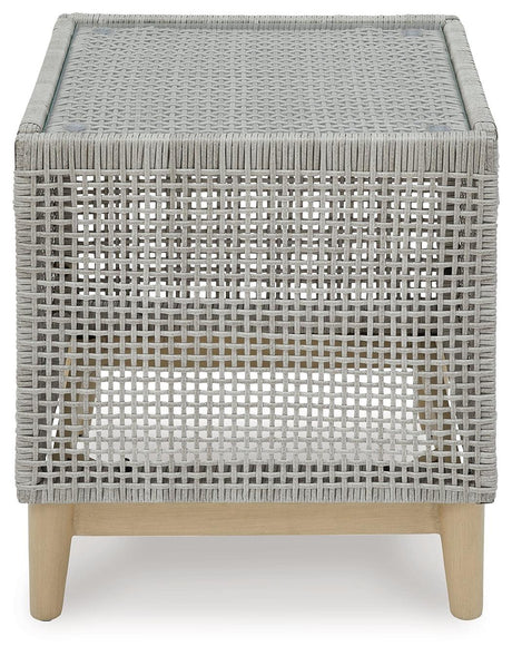 Seton Creek Gray Outdoor End Table by Ashley at Eve Furniture