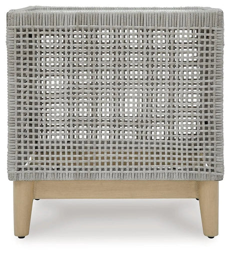 Seton Creek Gray Outdoor End Table by Ashley at Eve Furniture