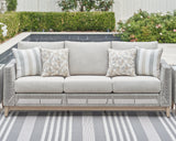 Seton Creek Gray Outdoor Sofa with Cushion