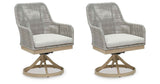 Seton Creek Gray Outdoor Swivel Dining Chair by Ashley at Eve Furniture