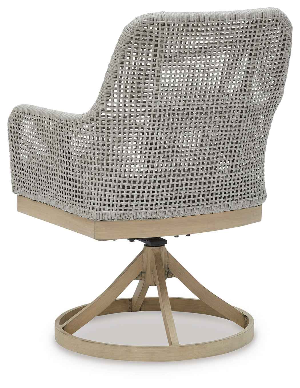 Seton Creek Gray Outdoor Swivel Dining Chair by Ashley at Eve Furniture
