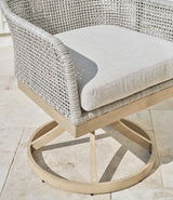 Seton Creek Gray Outdoor Swivel Dining Chair by Ashley at Eve Furniture